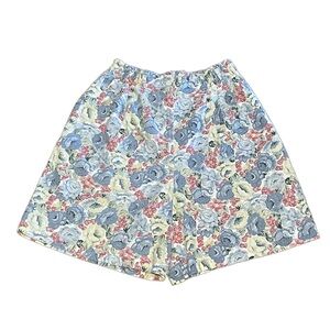Vintage Capacity Floral Wide Leg Shorts 100% Cotton Sz M